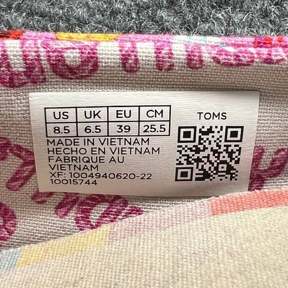 Toms Alpargata Candy Land Shoes Women's 8.5 Pink Slip On Comfort Loafer Sneakers - Picture 11 of 11